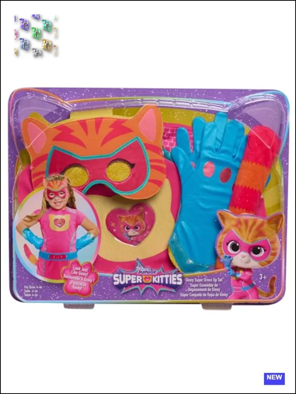 Disney Junior SuperKitties Ginny Dress Up Set 5 Piece Superhero Costume Kids